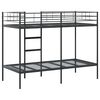 VidaXL Lit superpos&eacute; sans matelas noir 90x190 cm acier