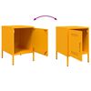 vidaXL Tables de chevet 2 pcs jaune moutarde 36x39x50,5 cm acier