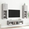 vidaXL Unit&eacute;s murales TV avec LED 5 pcs gris sonoma bois d'ing&eacute;nierie