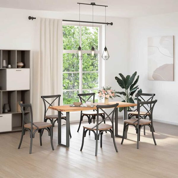 vidaXL Pieds de table console en U, 2 pi&egrave;ces, anthracite, 28 x (72-73) cm, acier