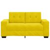 vidaXL | Canap&eacute; Loveseat | avec coussin Jaune Velours