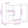 vidaXL Buffet ch&ecirc;ne fum&eacute; 100x35x75 cm bois d'ing&eacute;nierie