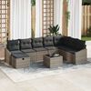 vidaXL Ensemble de canap&eacute; de jardin 9 pcs Gris 55 x 62 x 69 cm