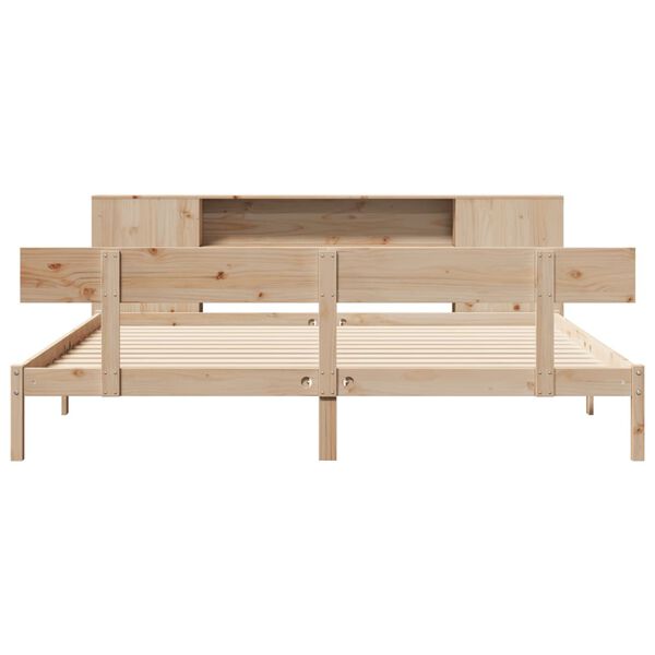 vidaXL Lit biblioth&egrave;que sans matelas 180x200 cm bois massif de pin