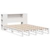 vidaXL Lit biblioth&egrave;que sans matelas blanc 140x190 cm bois massif