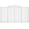 vidaXL Paniers &agrave; gabions arqu&eacute;s 8 pcs 300x50x160/180 cm fer galvanis&eacute;