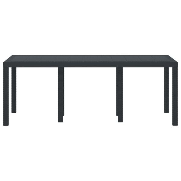 vidaXL Table de jardin pour repas Anthracite 200 x 100 x 73 cm