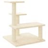 vidaXL Arbre &agrave; chat avec griffoirs en sisal cr&egrave;me 61 cm