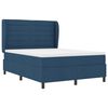 vidaXL Lit &agrave; ressorts avec matelas Bleu 160 x 200 cm tissu