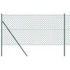 vidaXL Cl&ocirc;ture en mailles de cha&icirc;ne avec fixation au sol 25 x 1,2 m