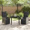 vidaXL Ensemble de salle &agrave; manger pour jardin 3 pcs Gris polyrotin