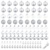 vidaXL Ensemble de boules de Noël 100 pcs 3/4/6 cm Argenté
