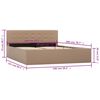 vidaXL Cadre de lit &agrave; rangement hydraulique sans matelas 140x200 cm