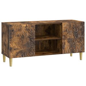 vidaXL Meuble TV 102 x 34,5 x 50 cm Ch&ecirc;ne fum&eacute; Bois d'ing&eacute;nierie