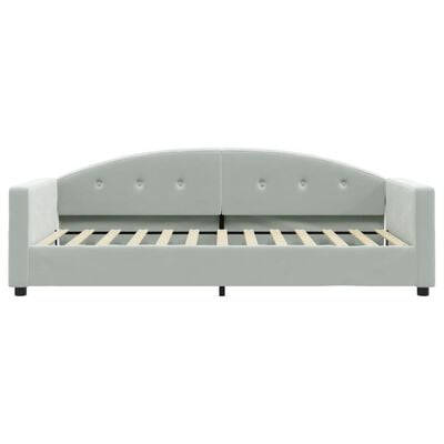 vidaXL Lit de jour avec matelas gris clair 90x200 cm velours