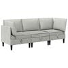 vidaXL Ensemble de meubles pour le salon 3 pc Gris clair Tissu