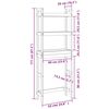 vidaXL &Eacute;tag&egrave;re de toilette 63x26x171 cm Bois de pin massif