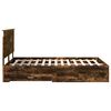 vidaXL Cadre de lit Ch&ecirc;ne fum&eacute; 150 x 200 cm Bois d'ing&eacute;nierie