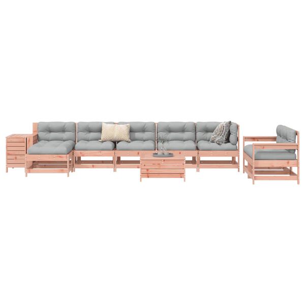 vidaXL Salon de jardin 10 pcs bois massif sapin de douglas