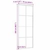 vidaXL Porte coulissante Aluminium et verre ESG 76x205 cm Noir
