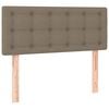 vidaXL Sommier &agrave; lattes de lit avec matelas Taupe 90x200 cm Tissu
