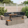 vidaXL Ensemble de canap&eacute; de jardin 9 pcs Gris Poly rotin