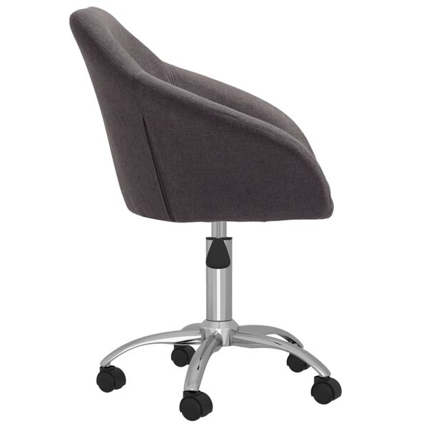 vidaXL Chaises pivotantes &agrave; manger lot de 4 taupe tissu