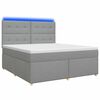 vidaXL Lit boxspring avec matelas Gris clair 160 x 200 cm Tissu
