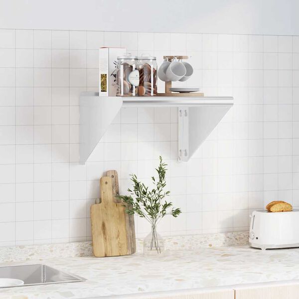vidaXL &Eacute;tag&egrave;re murale 50x45x31 cm argent&eacute; acier inoxydable