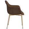 vidaXL Chaises &agrave; manger lot de 2 marron fonc&eacute; tissu