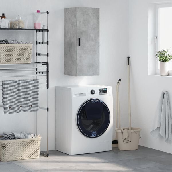 vidaXL Armoire murale gris b&eacute;ton 34,5x34x90 cm