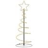 vidaXL Sapin de No&euml;l &agrave; LED 80 LED blanc chaud 120 cm