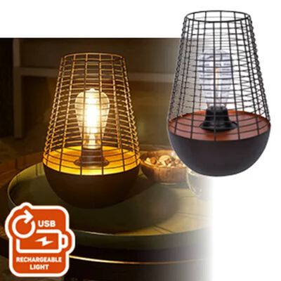 Luxform Lampe à LED de table de jardin Chelsea Cuivre et marron