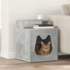 vidaXL Maison pour chat B&eacute;ton 42,5 x 40 x 53,5 cm Bois d'ing&eacute;nierie