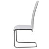 vidaXL Chaises à manger cantilever lot de 2 blanc similicuir