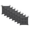 vidaXL Chaises pliables de jardin avec coussins lot de 8 Teck solide