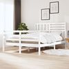 vidaXL Cadre de lit sans matelas blanc bois massif 140x200 cm