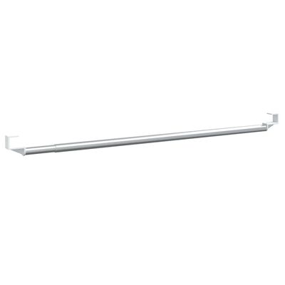 vidaXL Tringles à rideau 2 pcs blanc et argenté 60-105 cm aluminium