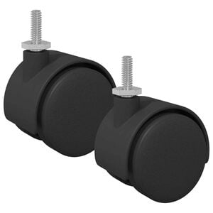 vidaXL Roulettes 2 pcs Noir et argent 40,1 x 40,1 x 37,8 mm Fer et PP