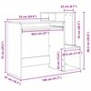 vidaXL Bureau Ch&ecirc;ne fum&eacute; 106 x 41 x 88.5 cm Bois d'ing&eacute;nierie