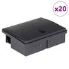 vidaXL Pi&egrave;ges &agrave; souris 20 pcs noir 13x10x4 cm