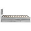 vidaXL Cadre de lit Gris Sonoma 160 x 200 cm Pin massif