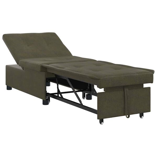 vidaXL Canap&eacute;-Lit Vert arm&eacute;e 194 x 67 x 82 cm Tissu Huahua