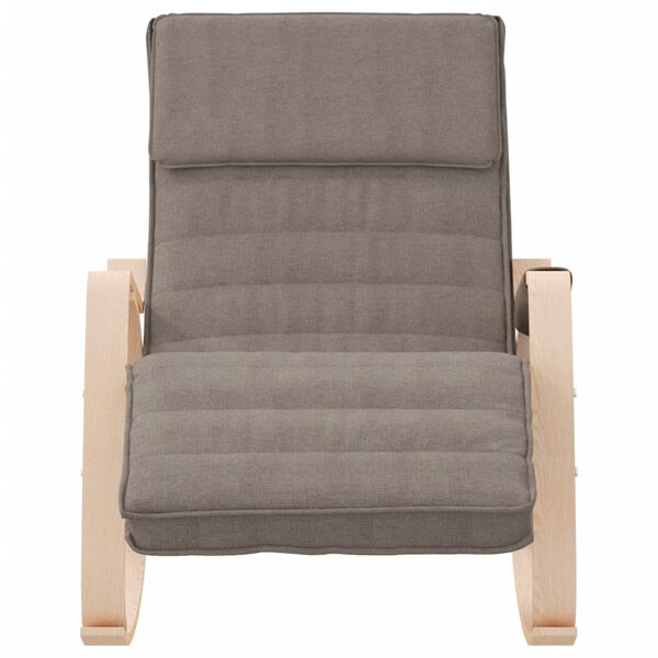 vidaXL Chaise &agrave; bascule Taupe Tissu