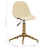 vidaXL Chaises &agrave; manger pivotantes lot de 4 Cr&egrave;me Velours
