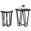 vidaXL Ensemble de tables d'appoint 2 pcs Ch&ecirc;ne noir