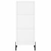 vidaXL Buffet haut Blanc 34,5x34x180 cm Bois d'ing&eacute;nierie