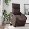 vidaXL Fauteuil inclinable de massage Marron Similicuir