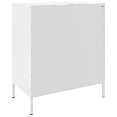 vidaXL Buffet blanc 68x39x79 cm acier