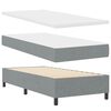 vidaXL Lit &agrave; ressorts avec bandes LED Gris clair 90 x 190 cm tissu